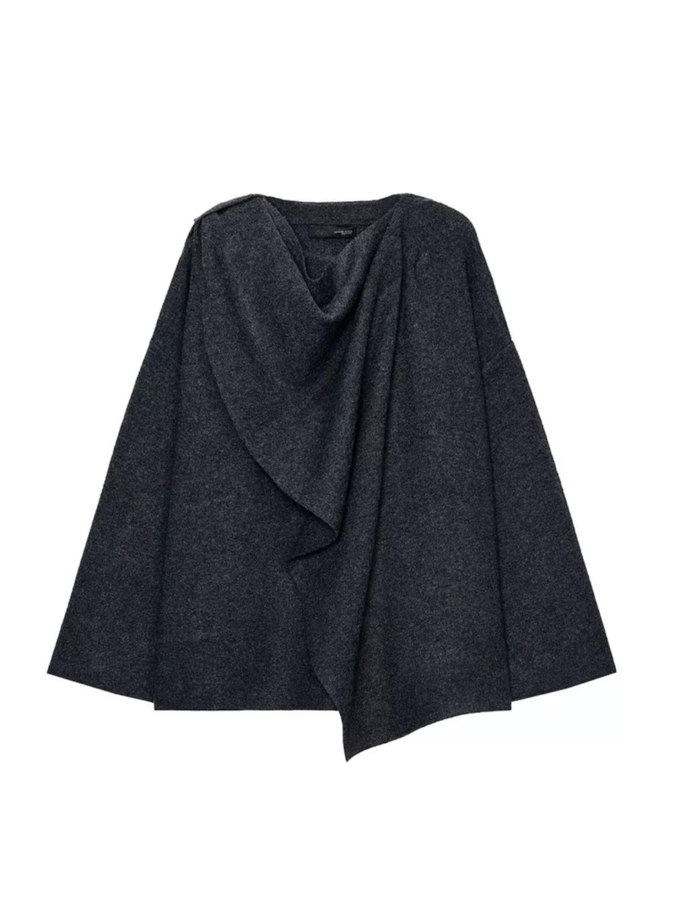 SCARF KNIT CAPE